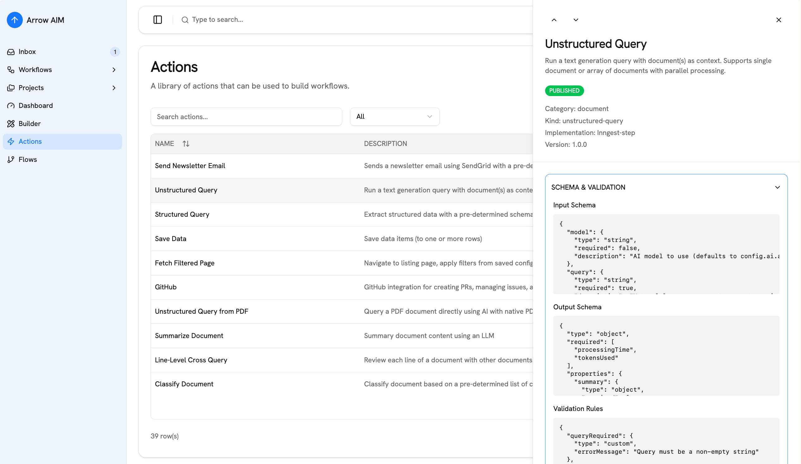 Arrow AIM - Context-Aware Actions Library
